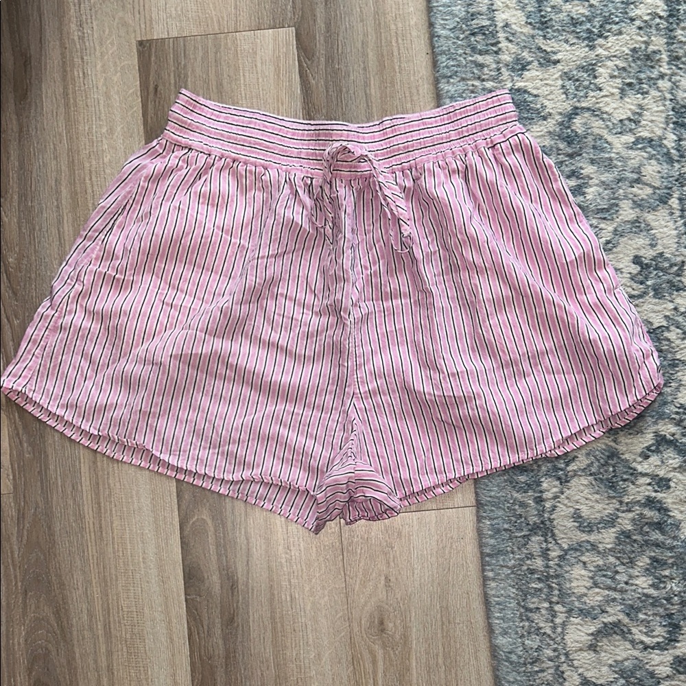 Zara Pink Striped Women’s Drawstring Shorts